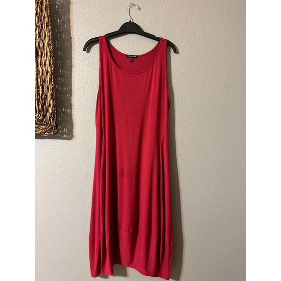 Eileen Fisher Trapeze Dress Berry Red Pink XL Extra Large - Picture 5 of 6